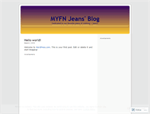 Tablet Screenshot of myfnjeans.wordpress.com