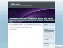 Tablet Screenshot of mathmarvelous.wordpress.com