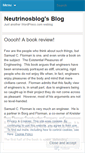 Mobile Screenshot of neutrinosblog.wordpress.com