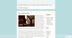 Desktop Screenshot of itineraireduneparisienneauchomage.wordpress.com