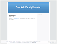 Tablet Screenshot of fountainfamilyreunion.wordpress.com
