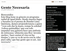 Tablet Screenshot of gentenecesaria.wordpress.com