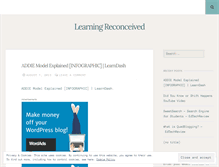 Tablet Screenshot of learningreconceived.wordpress.com