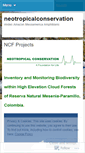 Mobile Screenshot of neotropicalconservation.wordpress.com