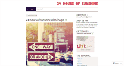 Desktop Screenshot of 24hoursofsunshine.wordpress.com