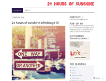 Tablet Screenshot of 24hoursofsunshine.wordpress.com