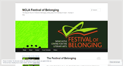 Desktop Screenshot of nclafestivalofbelonging.wordpress.com