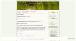 Desktop Screenshot of informingurbanfutures.wordpress.com
