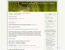 Tablet Screenshot of informingurbanfutures.wordpress.com