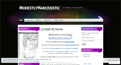 Desktop Screenshot of modestlynarcissistic.wordpress.com