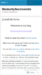 Mobile Screenshot of modestlynarcissistic.wordpress.com
