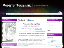 Tablet Screenshot of modestlynarcissistic.wordpress.com