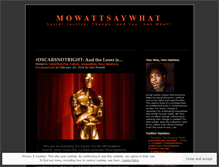 Tablet Screenshot of mowattsaywhat.wordpress.com