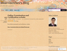 Tablet Screenshot of milanvachhani.wordpress.com