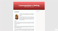 Desktop Screenshot of corporatetalker.wordpress.com