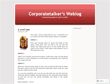 Tablet Screenshot of corporatetalker.wordpress.com