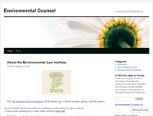 Tablet Screenshot of environmentalcounsel.wordpress.com