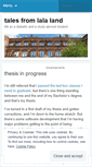 Mobile Screenshot of goingtolalaland.wordpress.com