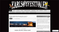 Desktop Screenshot of karlsoyfestivalen.wordpress.com