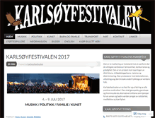 Tablet Screenshot of karlsoyfestivalen.wordpress.com