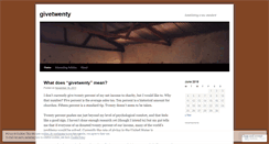 Desktop Screenshot of givetwenty.wordpress.com