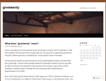 Tablet Screenshot of givetwenty.wordpress.com