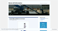 Desktop Screenshot of genielift.wordpress.com