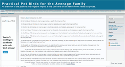 Desktop Screenshot of petbirds.wordpress.com