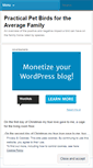 Mobile Screenshot of petbirds.wordpress.com