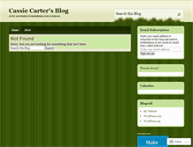 Tablet Screenshot of cassiecarter.wordpress.com