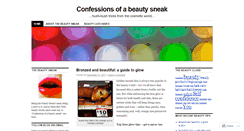 Desktop Screenshot of confessionsofabeautysneak.wordpress.com