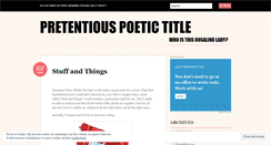 Desktop Screenshot of pretentiouspoetictitle.wordpress.com