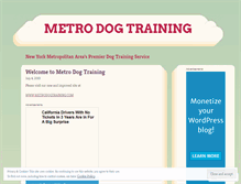 Tablet Screenshot of metrodogtraining.wordpress.com