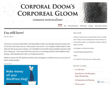 Tablet Screenshot of corporealgloom.wordpress.com