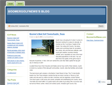 Tablet Screenshot of boomergolfnews.wordpress.com