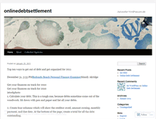 Tablet Screenshot of onlinedebtsettlement.wordpress.com