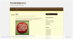 Desktop Screenshot of frontedelporco.wordpress.com