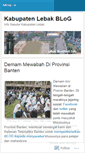 Mobile Screenshot of kabupatenlebak.wordpress.com