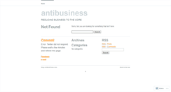 Desktop Screenshot of antibusiness.wordpress.com