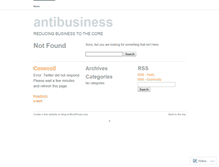 Tablet Screenshot of antibusiness.wordpress.com