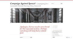 Desktop Screenshot of campaignagainstsprawl.wordpress.com