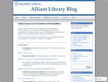 Tablet Screenshot of alliantlibrary.wordpress.com