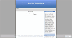 Desktop Screenshot of leslieboissiere.wordpress.com