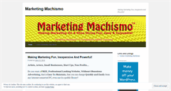 Desktop Screenshot of marketingmachismo.wordpress.com