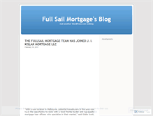 Tablet Screenshot of fullsailmortgage.wordpress.com