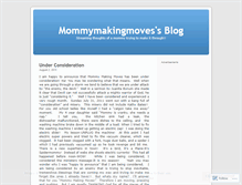 Tablet Screenshot of mommymakingmoves.wordpress.com