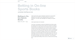 Desktop Screenshot of bettinginonthewebsportsbooks.wordpress.com