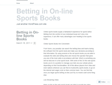 Tablet Screenshot of bettinginonthewebsportsbooks.wordpress.com