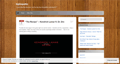 Desktop Screenshot of hiphopattic.wordpress.com