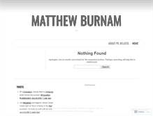 Tablet Screenshot of matthewburnam.wordpress.com